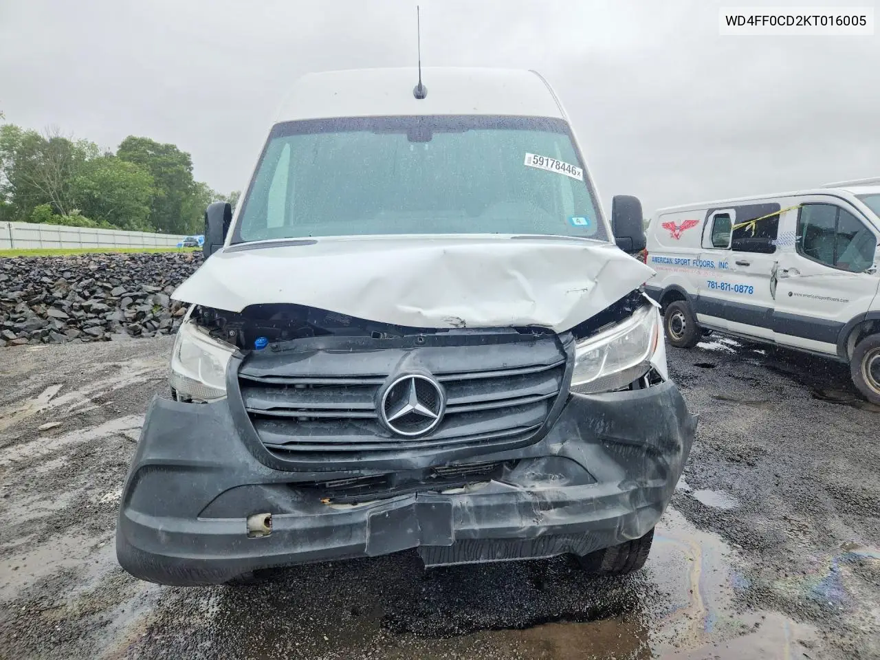 2019 Mercedes-Benz Sprinter 2500/3500 Delivery Van VIN: WD4FF0CD2KT016005 Lot: 59178446