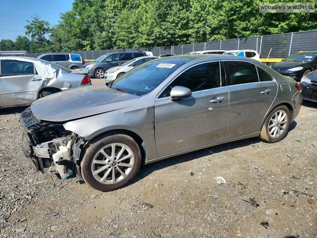 2019 Mercedes-Benz A 220 4Matic VIN: WDD3G4FB5KW024146 Lot: 59320386