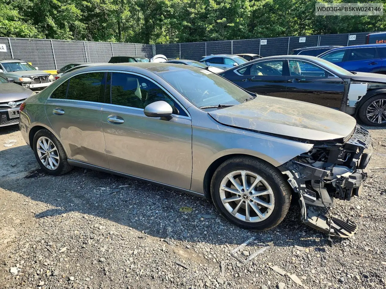 2019 Mercedes-Benz A 220 4Matic VIN: WDD3G4FB5KW024146 Lot: 59320386