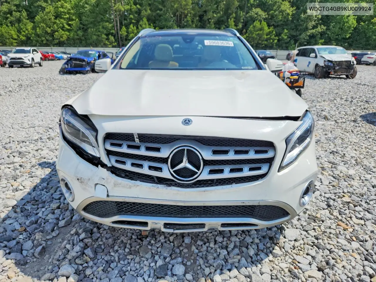 2019 Mercedes-Benz Gla 250 4Matic VIN: WDCTG4GB9KU009924 Lot: 59603636