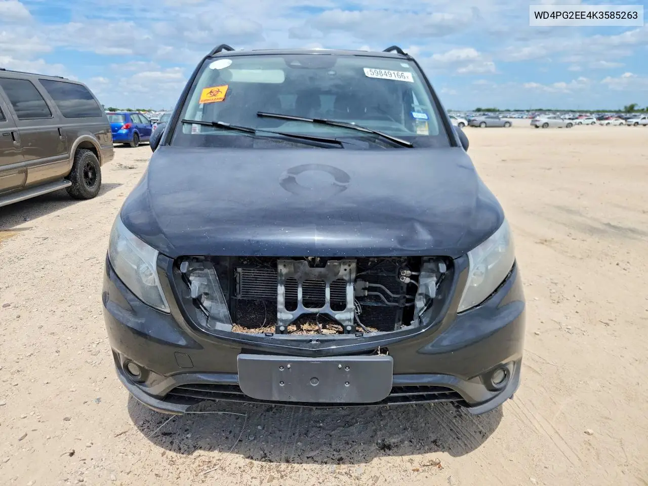 2019 Mercedes-Benz Metris VIN: WD4PG2EE4K3585263 Lot: 59849166