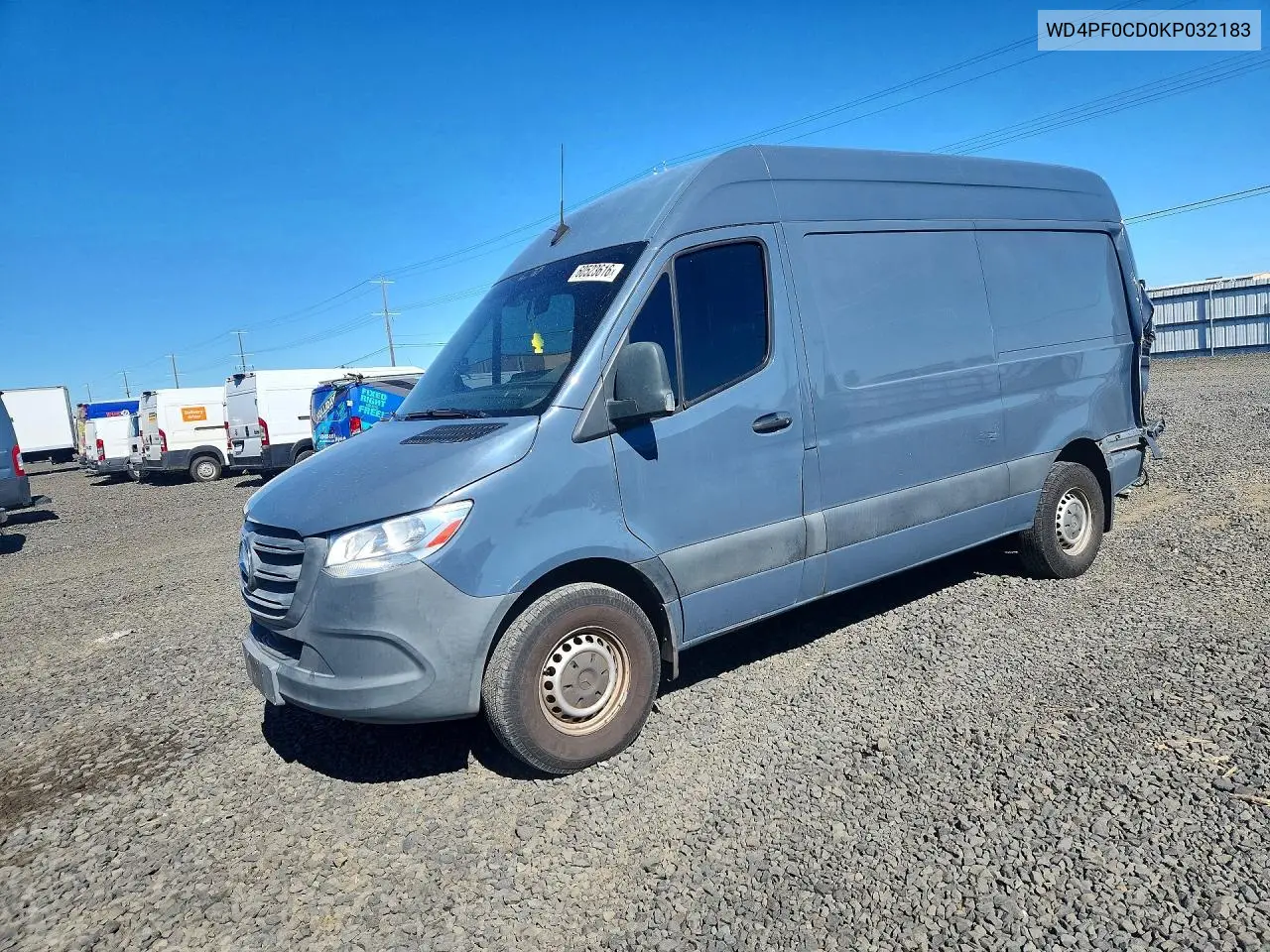 2019 Mercedes-Benz Sprinter 2500/3500 Delivery Van VIN: WD4PF0CD0KP032183 Lot: 60523616