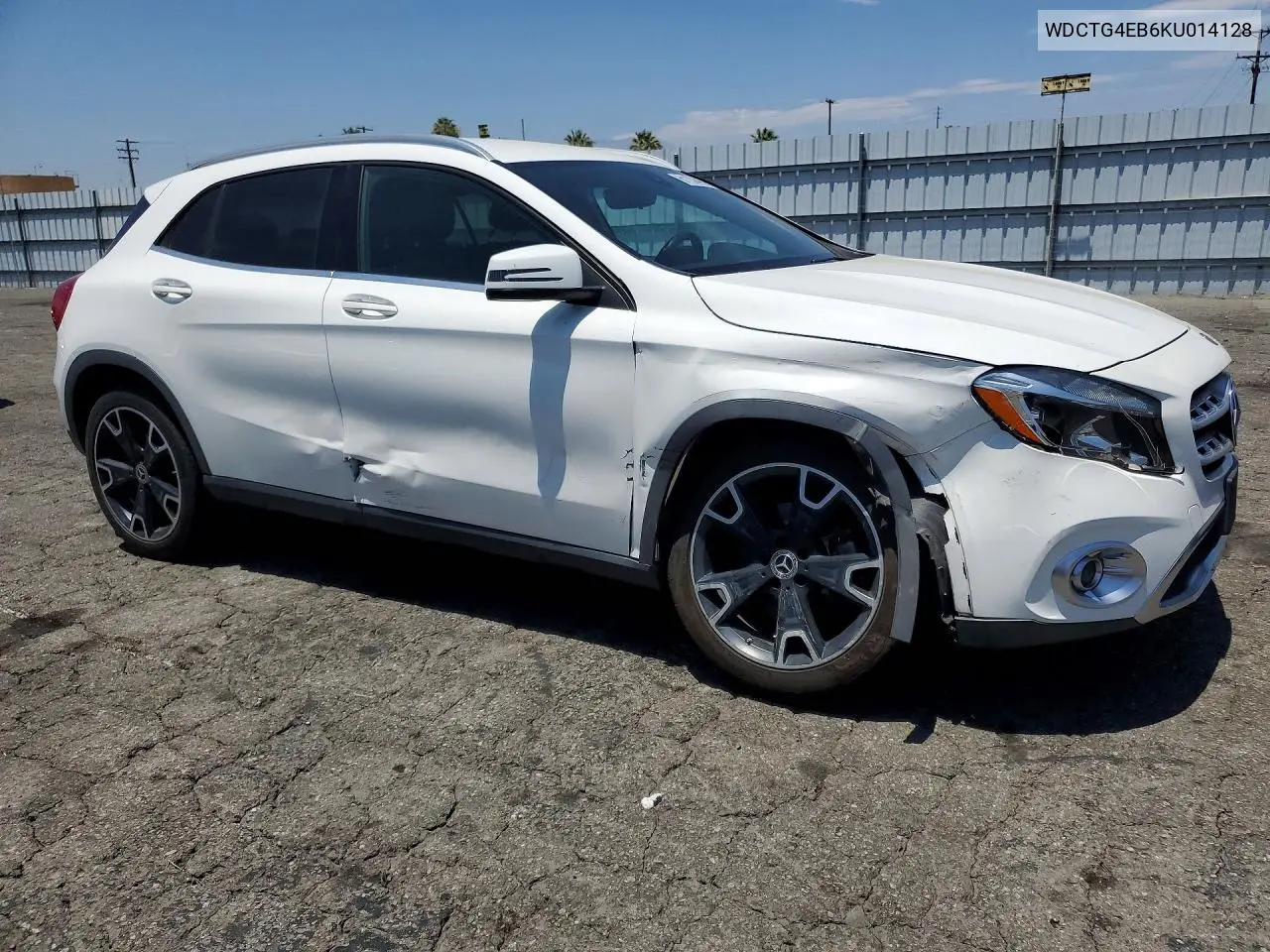 2019 Mercedes-Benz Gla 250 VIN: WDCTG4EB6KU014128 Lot: 61130496