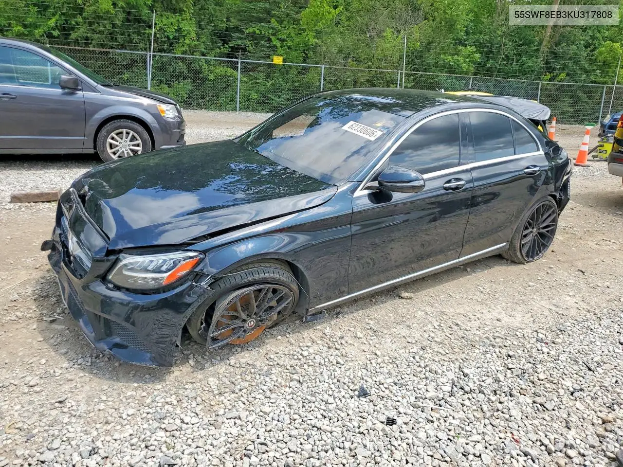2019 Mercedes-Benz C 300 4Matic VIN: 55SWF8EB3KU317808 Lot: 62330606