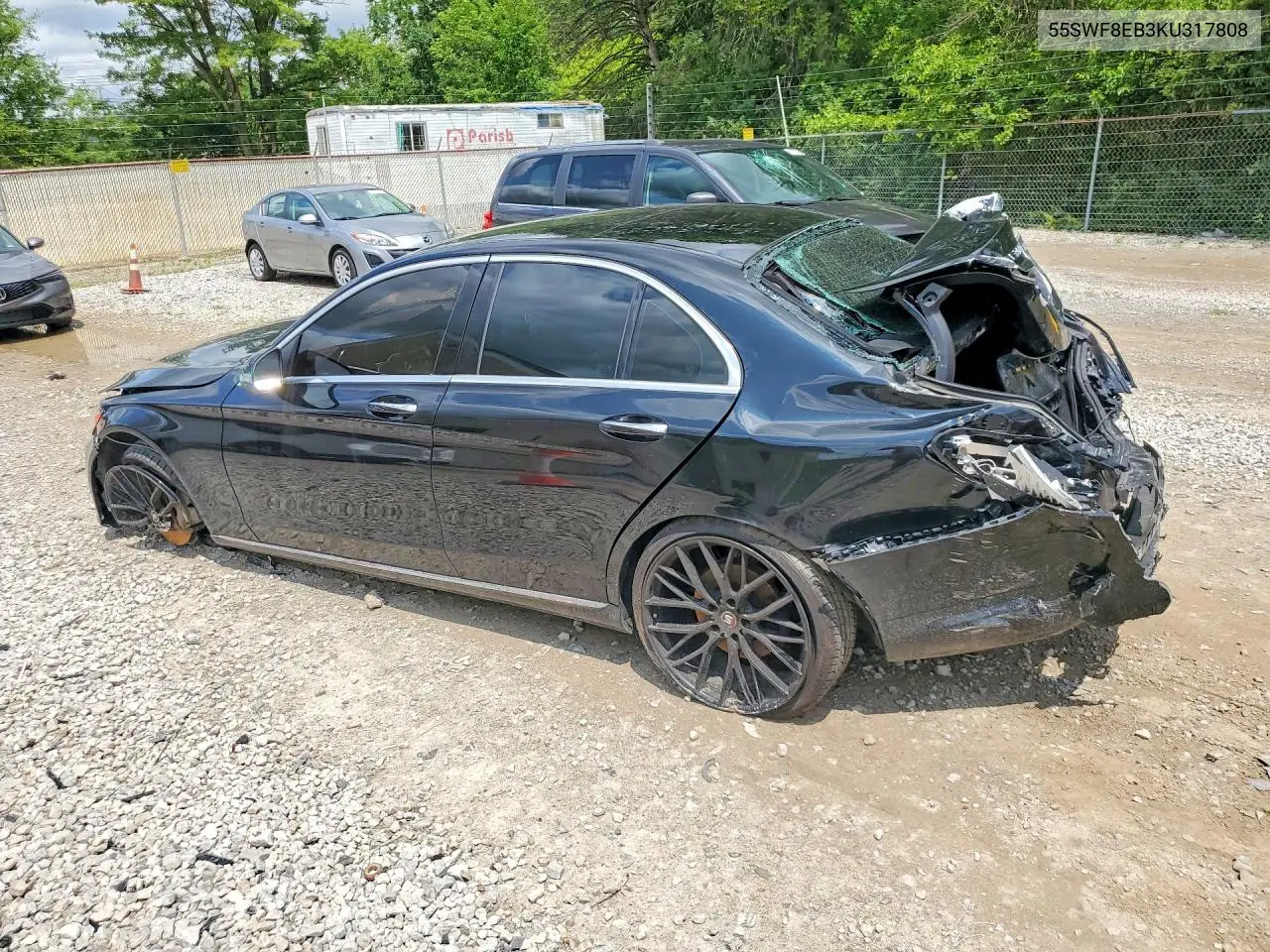 2019 Mercedes-Benz C 300 4Matic VIN: 55SWF8EB3KU317808 Lot: 62330606