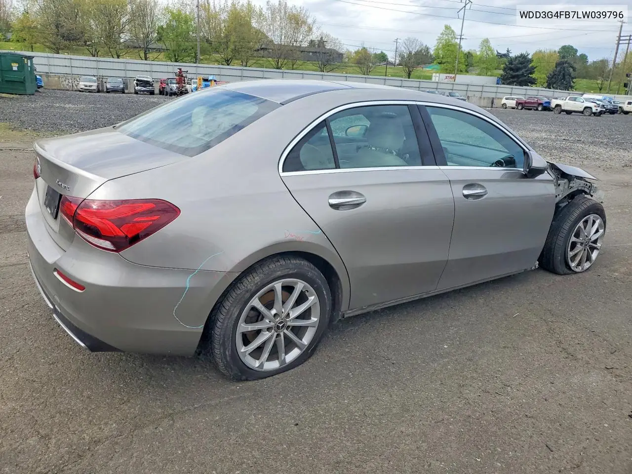 2020 Mercedes-Benz A 220 4Matic VIN: WDD3G4FB7LW039796 Lot: 49680556