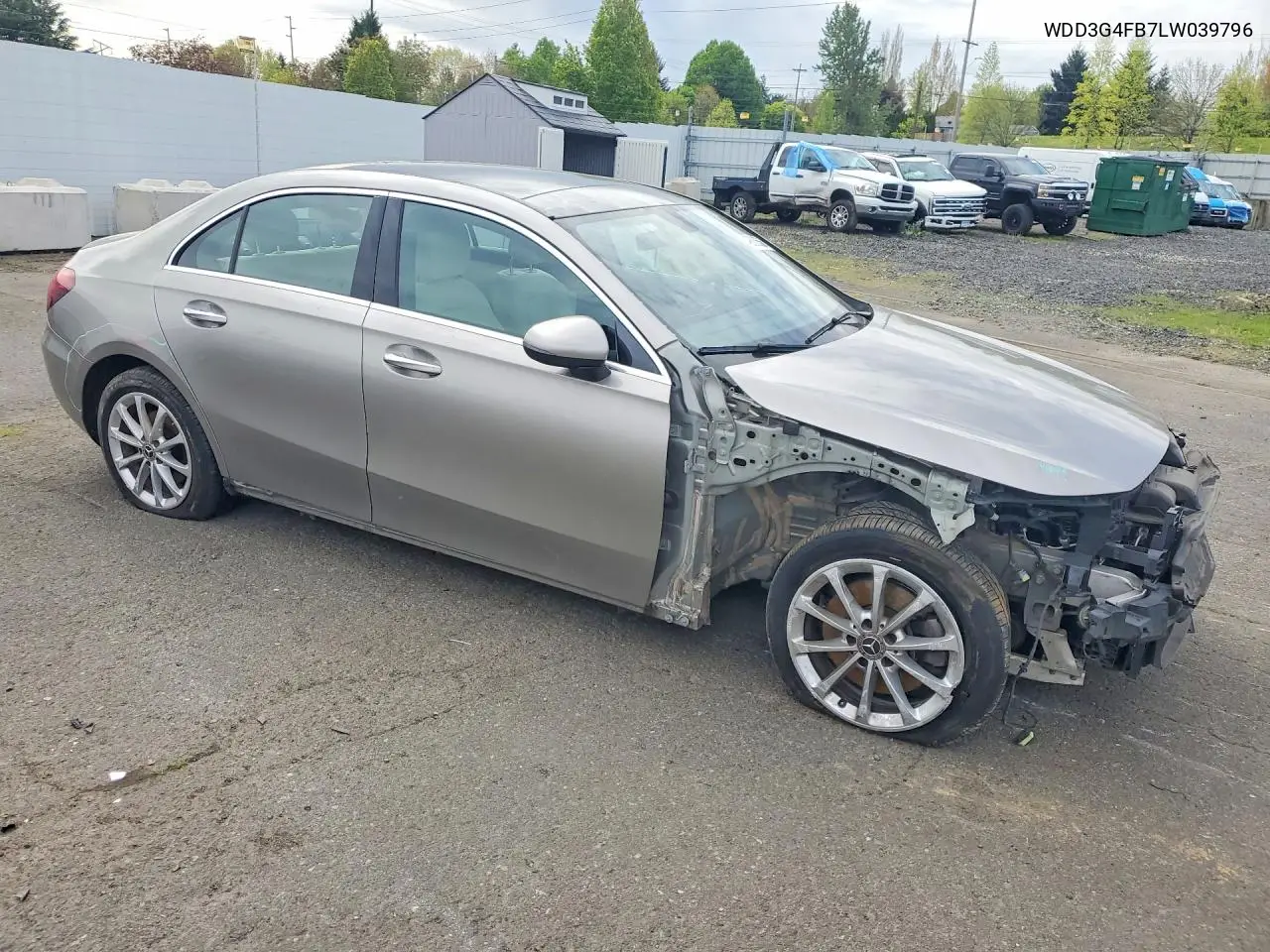2020 Mercedes-Benz A 220 4Matic VIN: WDD3G4FB7LW039796 Lot: 49680556