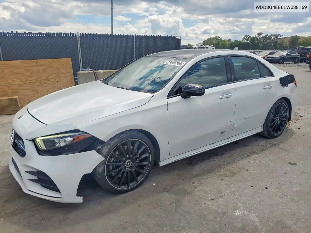 2020 Mercedes-Benz A 220 VIN: WDD3G4EB6LW038169 Lot: 51068966
