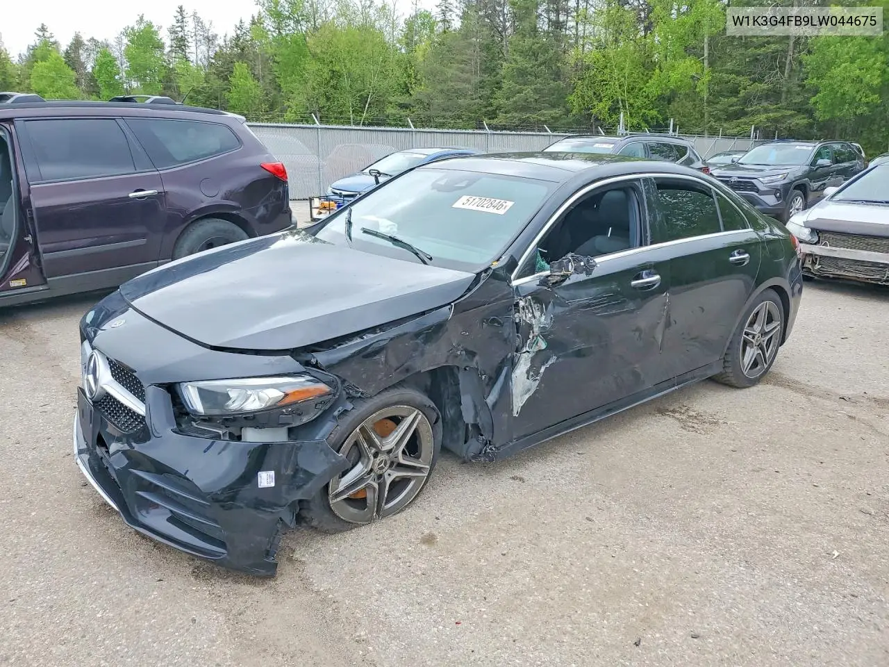 2020 Mercedes-Benz A 220 4Matic VIN: W1K3G4FB9LW044675 Lot: 51702846