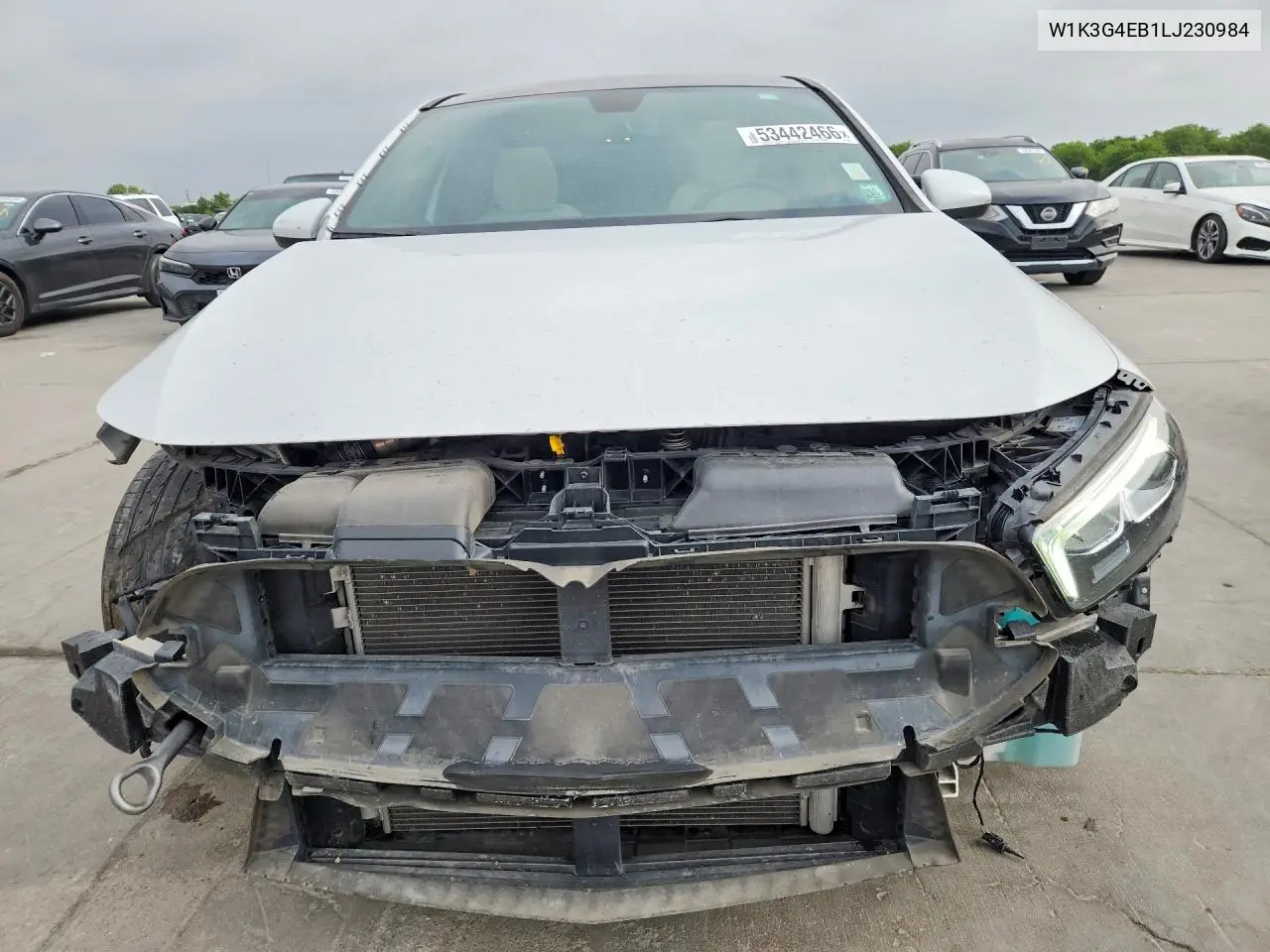 2020 Mercedes-Benz A 220 VIN: W1K3G4EB1LJ230984 Lot: 53442466