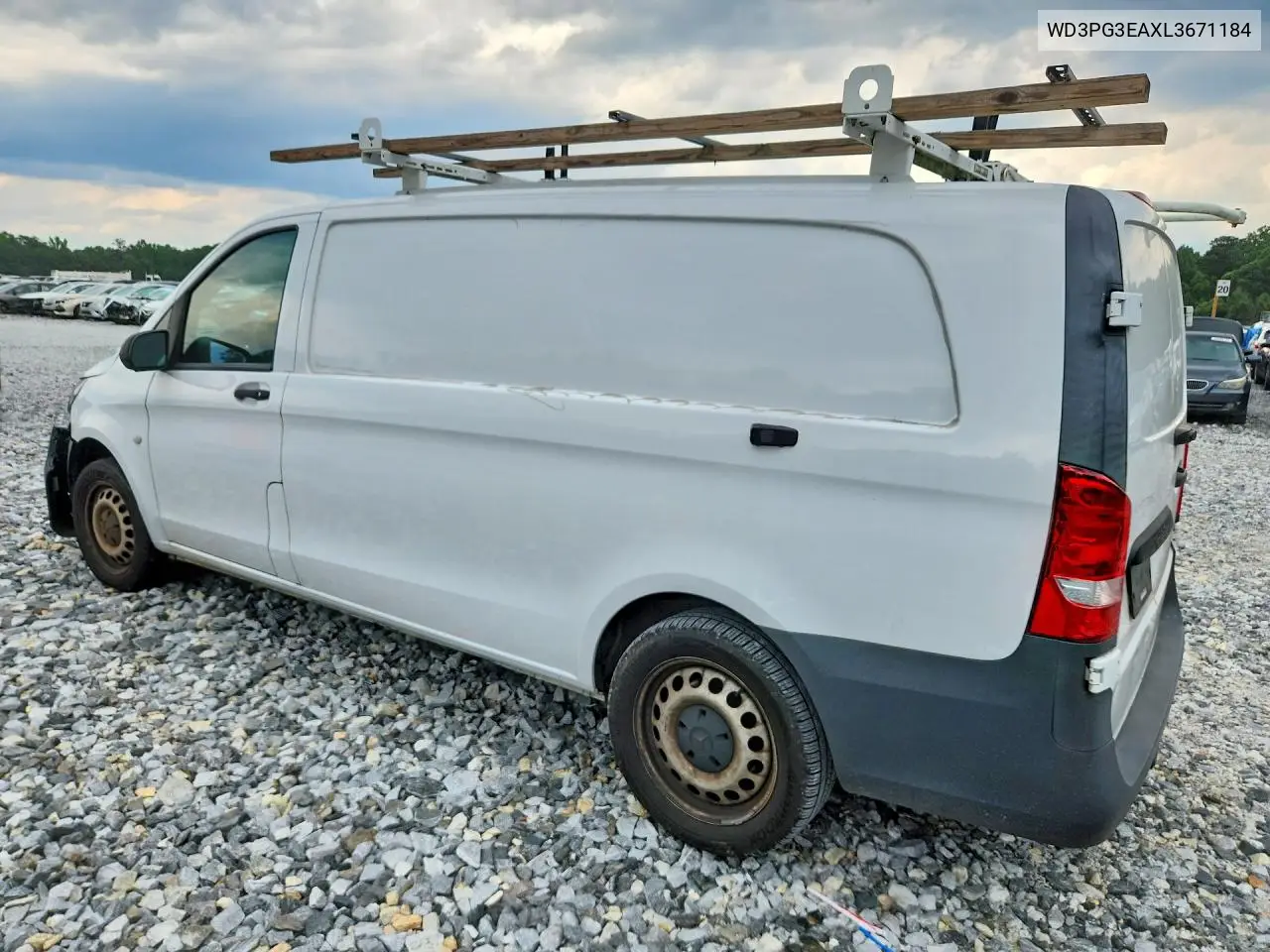 2020 Mercedes-Benz Metris VIN: WD3PG3EAXL3671184 Lot: 54962446