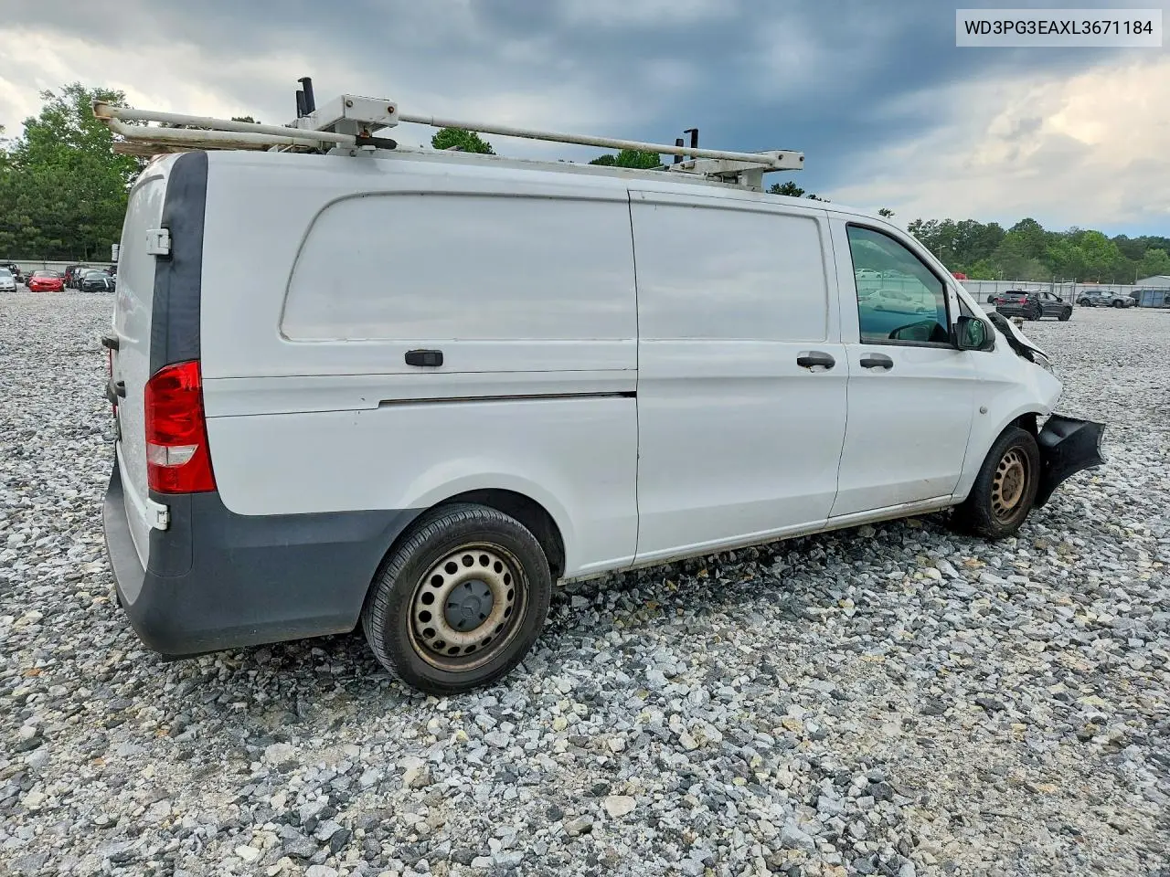 2020 Mercedes-Benz Metris VIN: WD3PG3EAXL3671184 Lot: 54962446