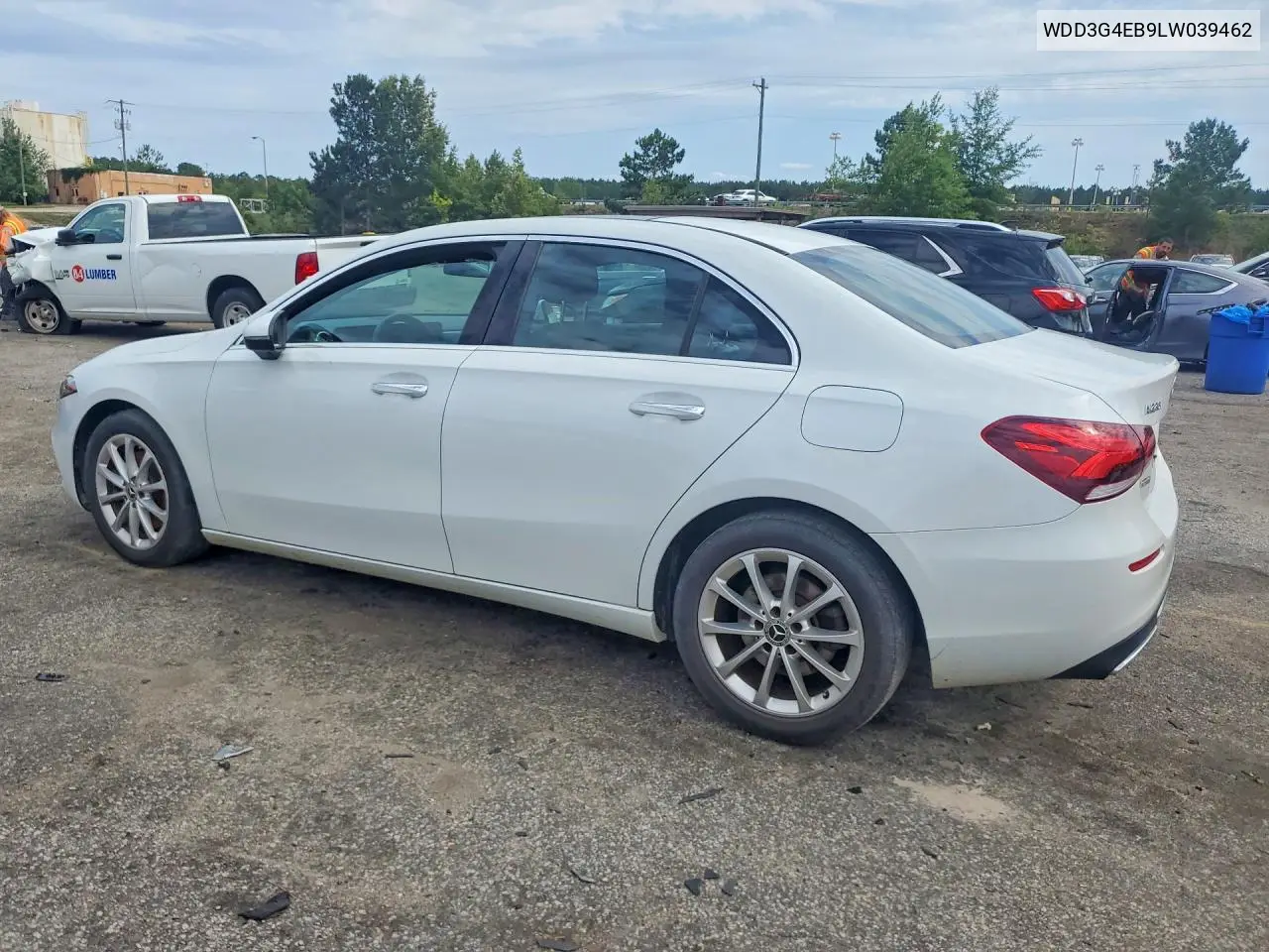2020 Mercedes-Benz A 220 VIN: WDD3G4EB9LW039462 Lot: 55783366