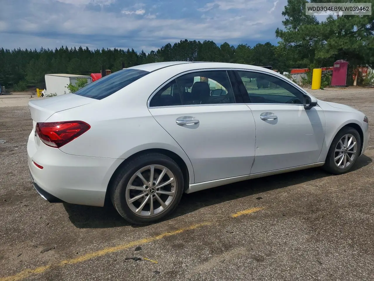 2020 Mercedes-Benz A 220 VIN: WDD3G4EB9LW039462 Lot: 55783366