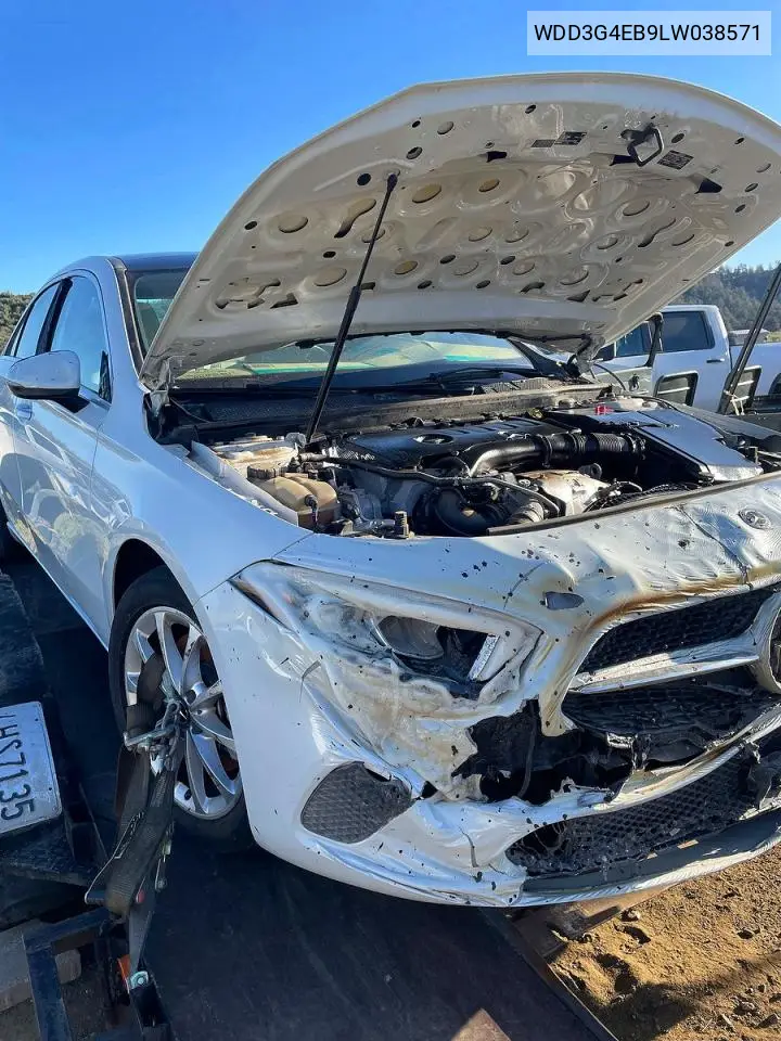 2020 Mercedes-Benz A 220 VIN: WDD3G4EB9LW038571 Lot: 55930536