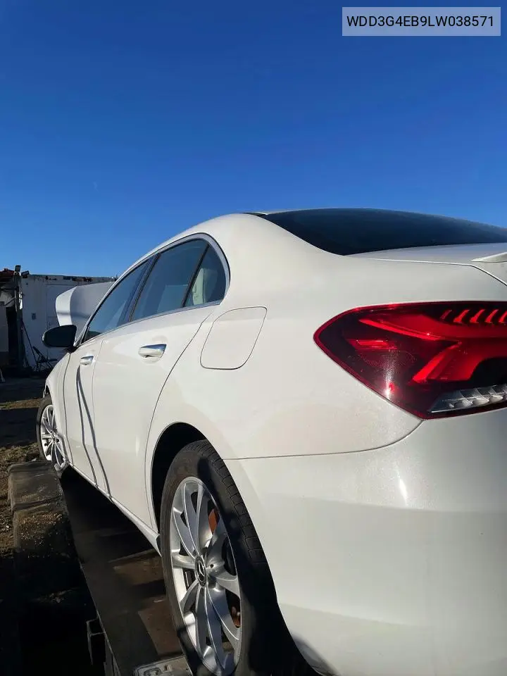 2020 Mercedes-Benz A 220 VIN: WDD3G4EB9LW038571 Lot: 55930536