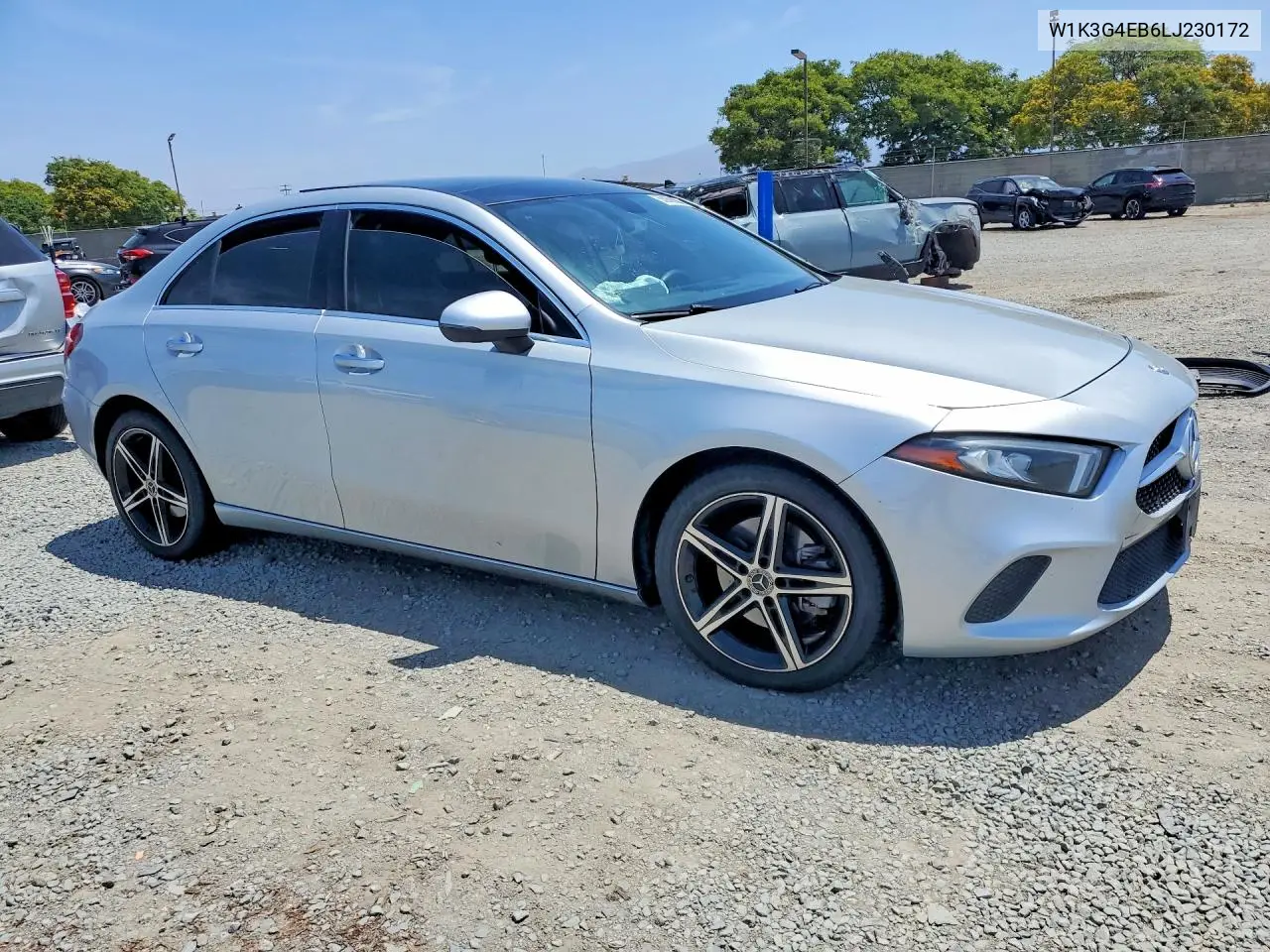 2020 Mercedes-Benz A 220 VIN: W1K3G4EB6LJ230172 Lot: 55989066