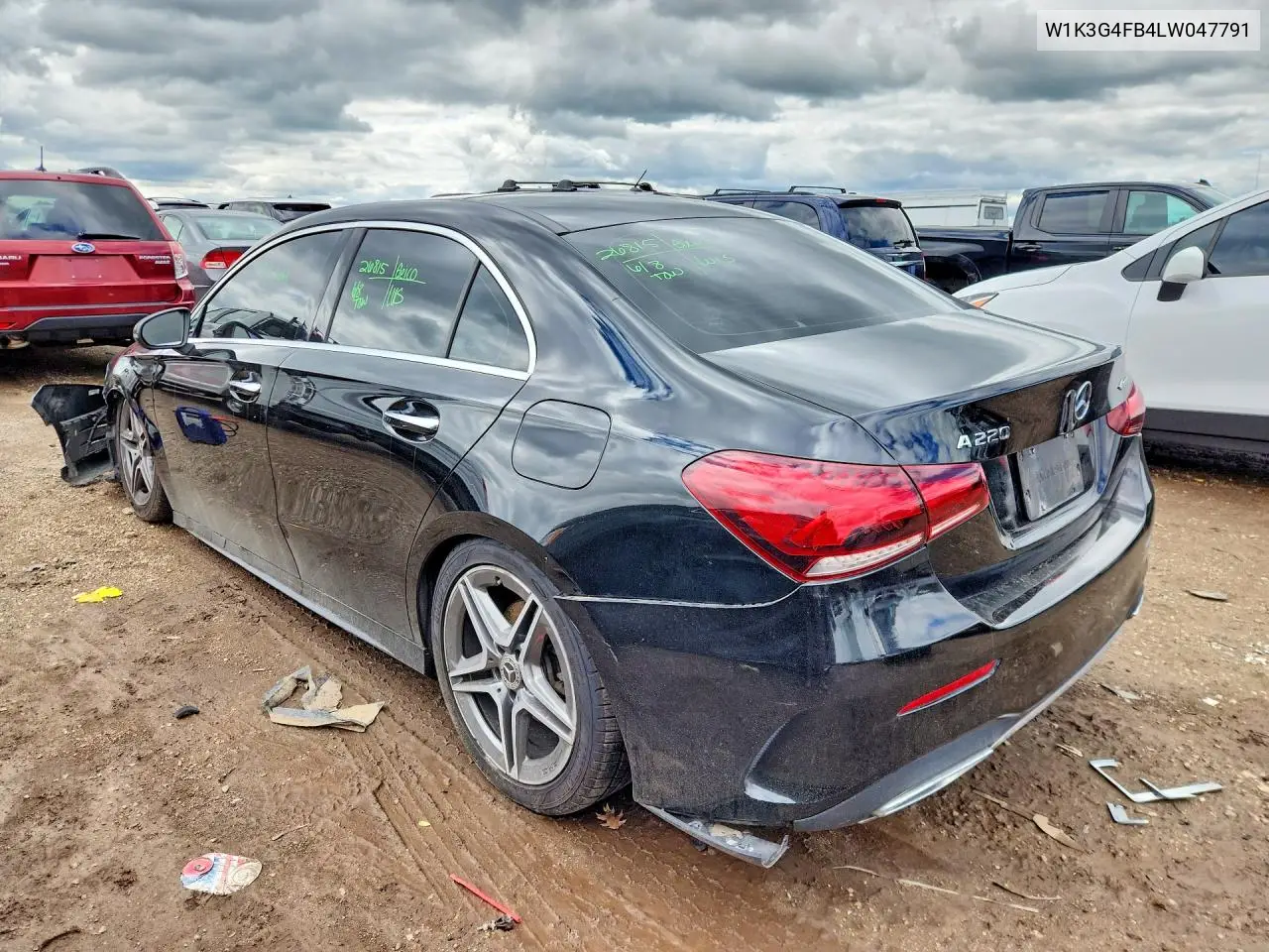 2020 Mercedes-Benz A 220 4Matic VIN: W1K3G4FB4LW047791 Lot: 57406016