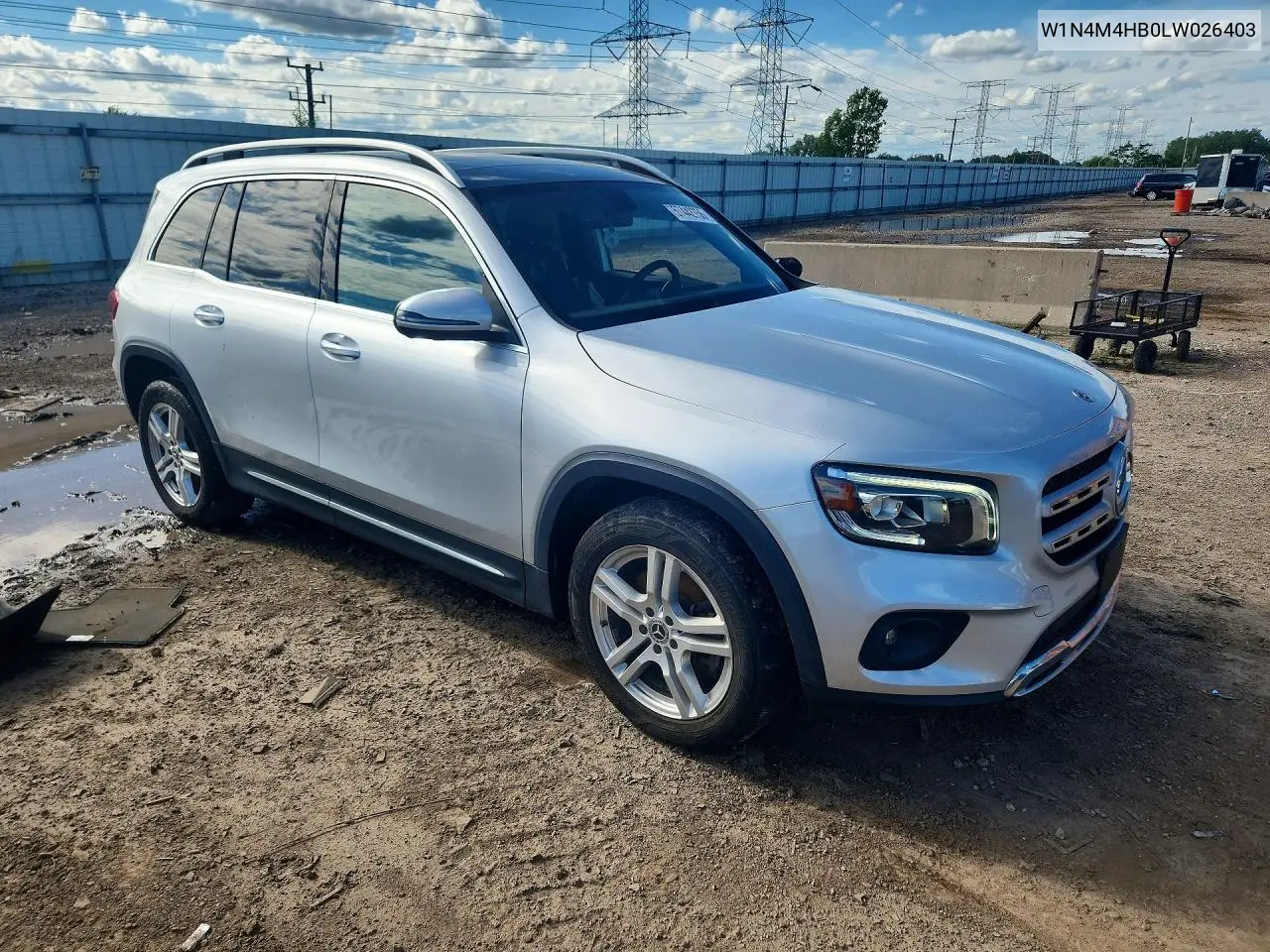 2020 Mercedes-Benz Glb 250 4Matic VIN: W1N4M4HB0LW026403 Lot: 57442756