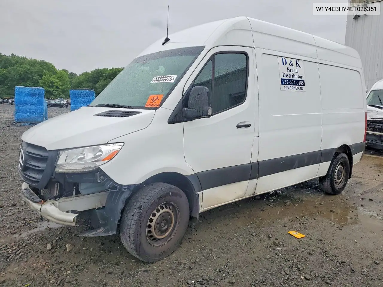 2020 Mercedes-Benz Sprinter 2500 VIN: W1Y4EBHY4LT026351 Lot: 58390076