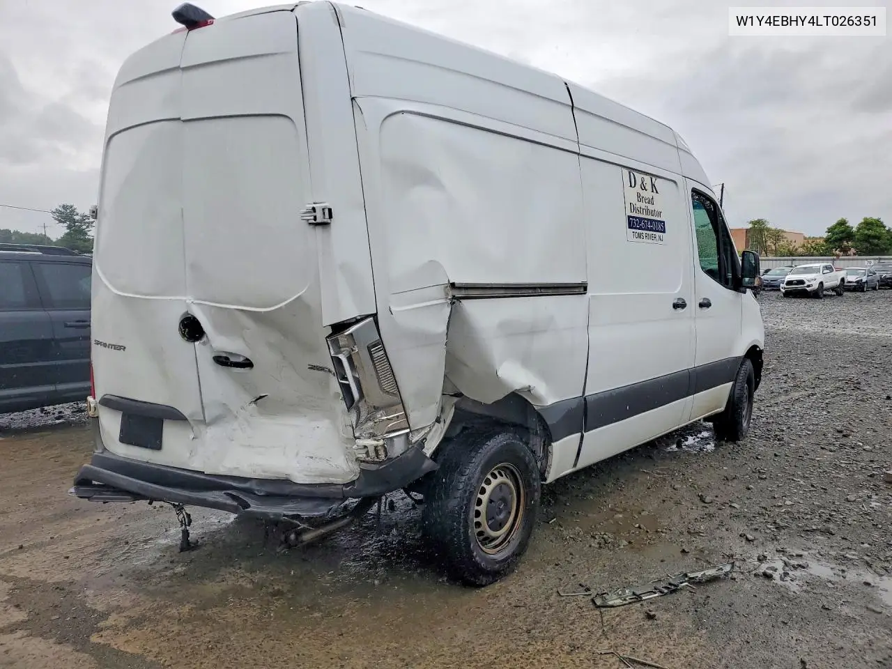2020 Mercedes-Benz Sprinter 2500 VIN: W1Y4EBHY4LT026351 Lot: 58390076