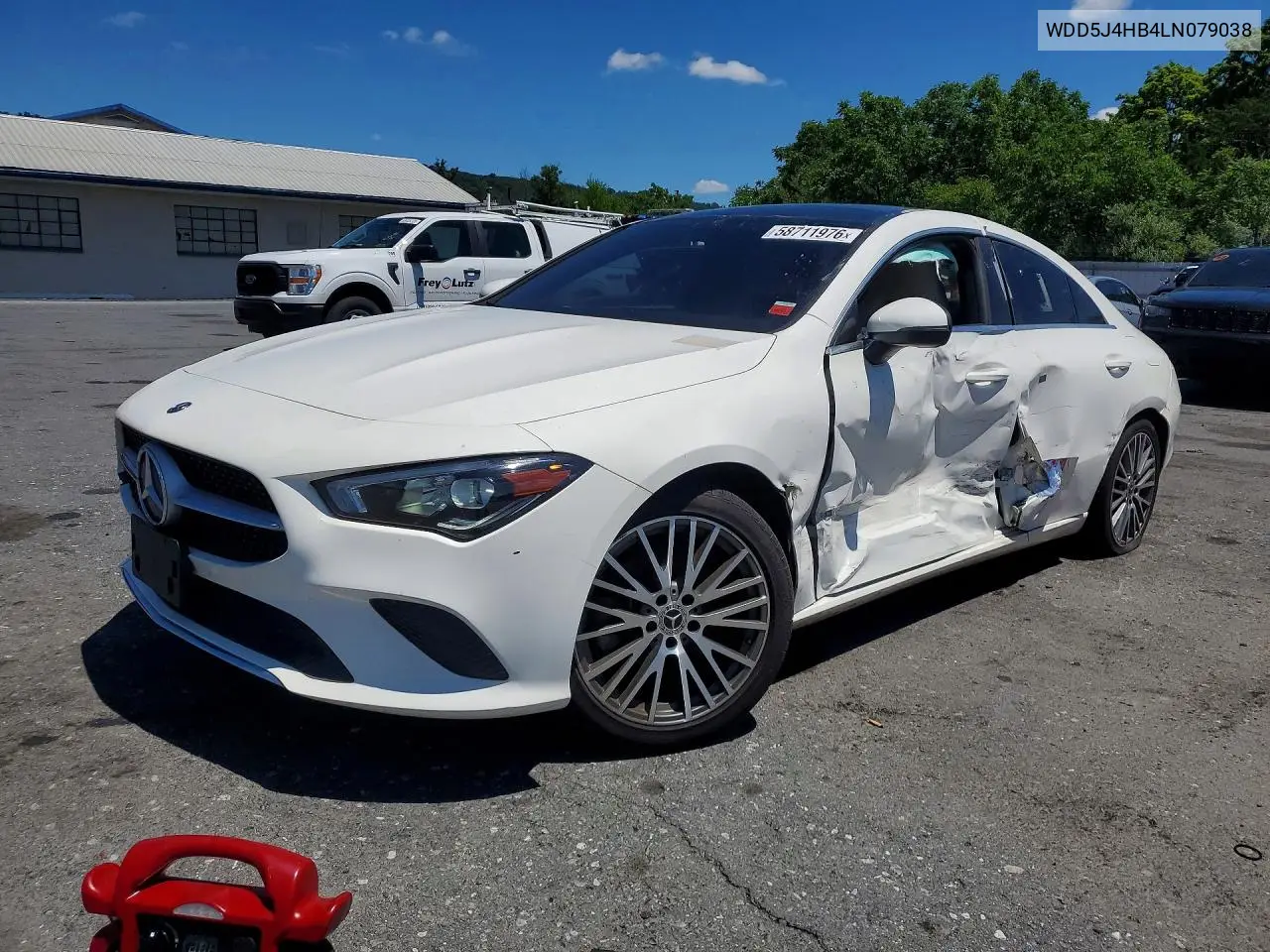 2020 Mercedes-Benz Cla 250 4Matic VIN: WDD5J4HB4LN079038 Lot: 58711976