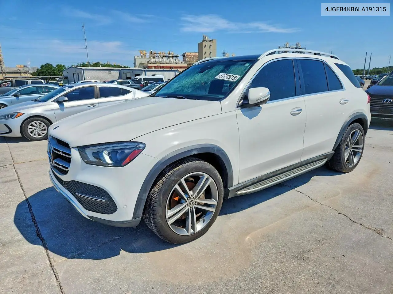 2020 Mercedes-Benz Gle 350 4Matic VIN: 4JGFB4KB6LA191315 Lot: 59782016
