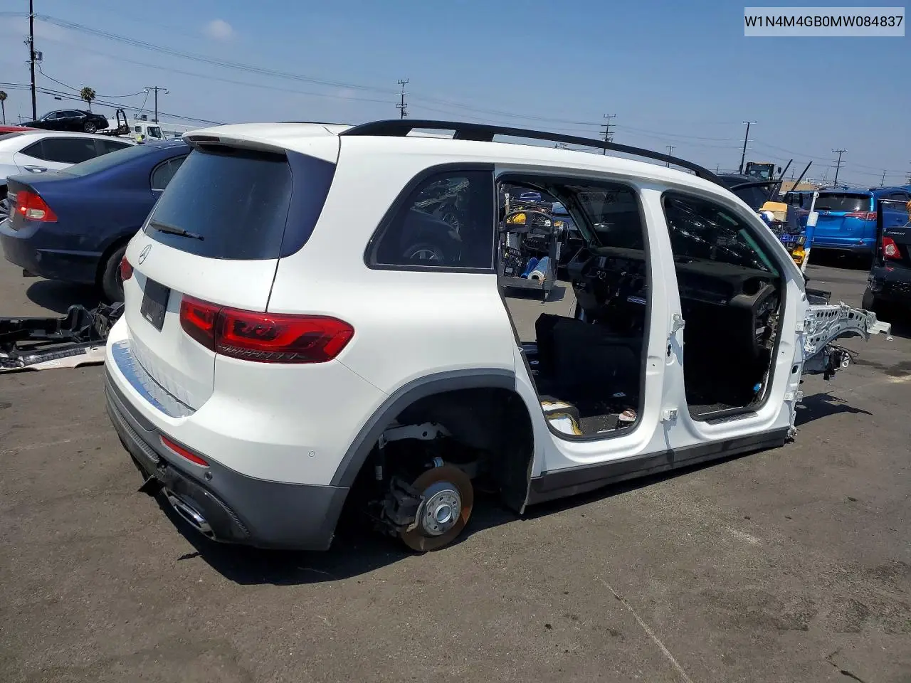 2021 Mercedes-Benz Glb 250 VIN: W1N4M4GB0MW084837 Lot: 50466256
