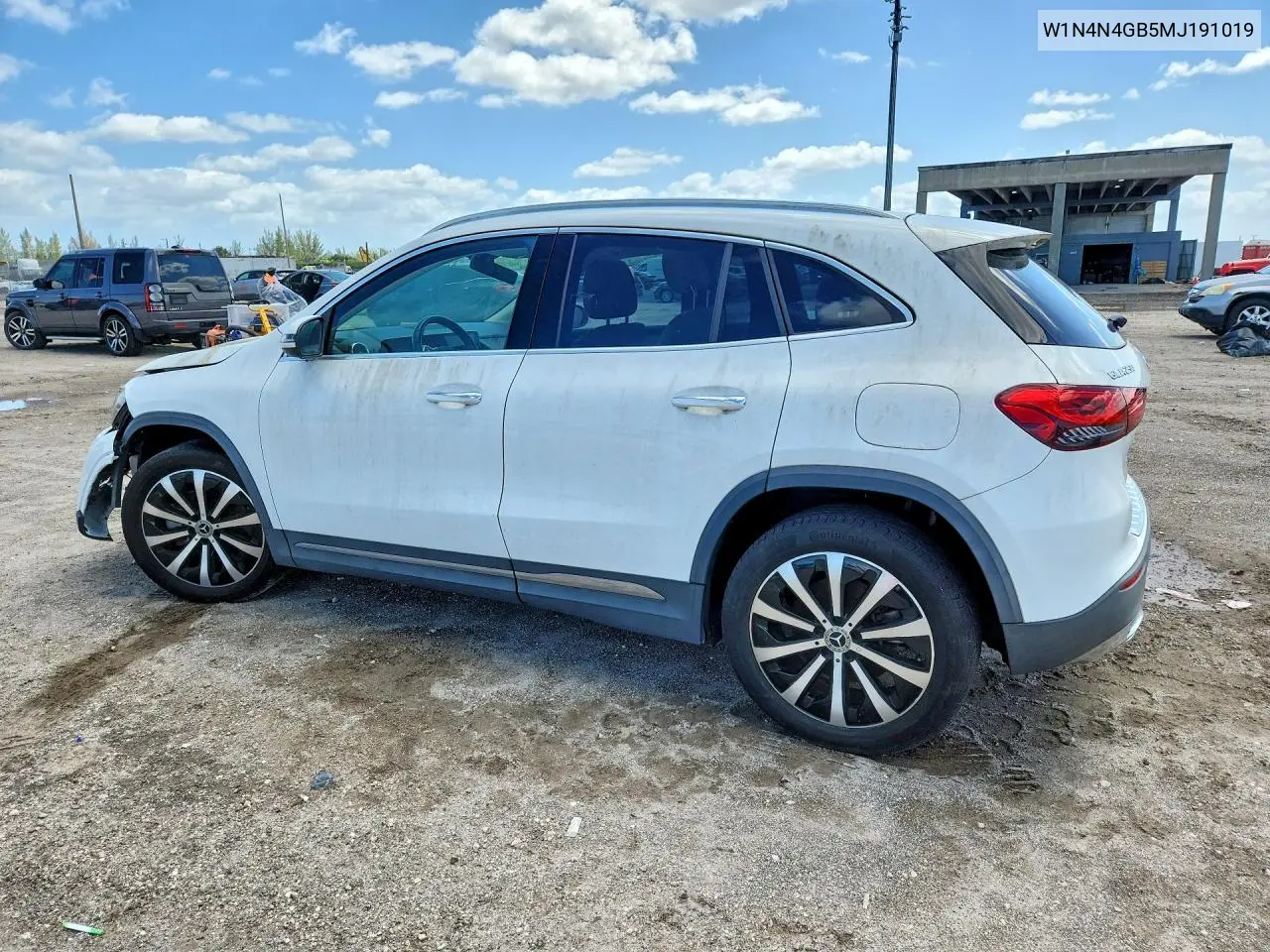 2021 Mercedes-Benz Gla 250 VIN: W1N4N4GB5MJ191019 Lot: 50724176