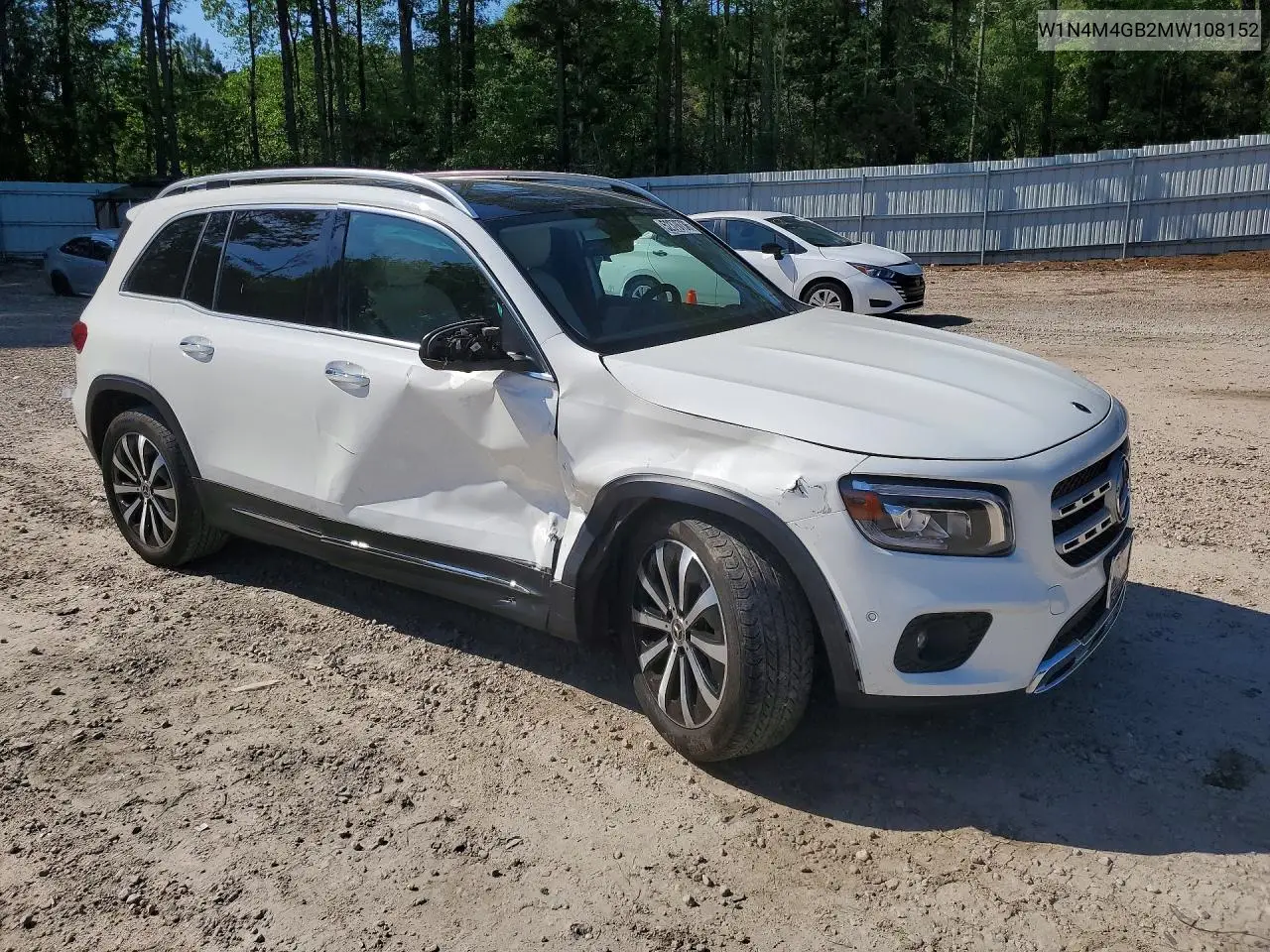 2021 Mercedes-Benz Glb 250 VIN: W1N4M4GB2MW108152 Lot: 52370736