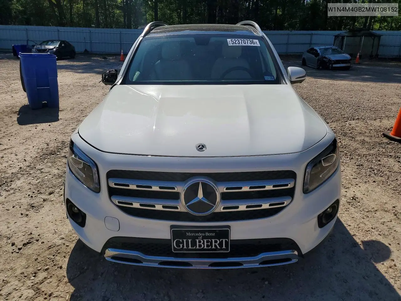 2021 Mercedes-Benz Glb 250 VIN: W1N4M4GB2MW108152 Lot: 52370736