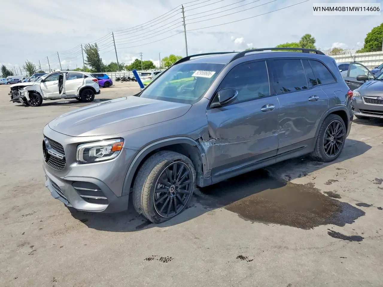 2021 Mercedes-Benz Glb 250 VIN: W1N4M4GB1MW114606 Lot: 52958606
