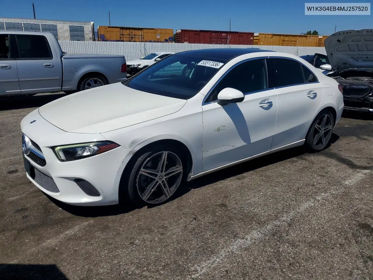 2021 Mercedes-Benz A 220 VIN: W1K3G4EB4MJ257520 Lot: 53317336