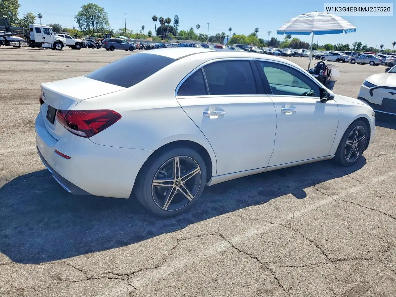 2021 Mercedes-Benz A 220 VIN: W1K3G4EB4MJ257520 Lot: 53317336