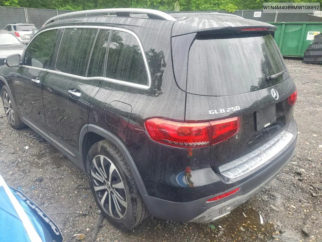 2021 Mercedes-Benz Glb 250 VIN: W1N4M4GB9MW108892 Lot: 54183856