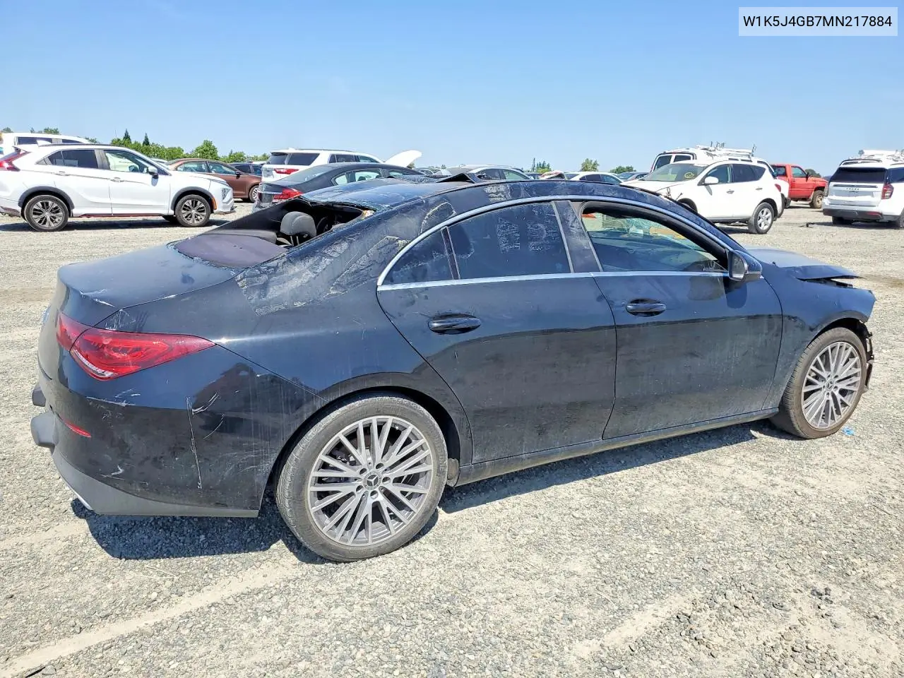 2021 Mercedes-Benz Cla 250 VIN: W1K5J4GB7MN217884 Lot: 54850066