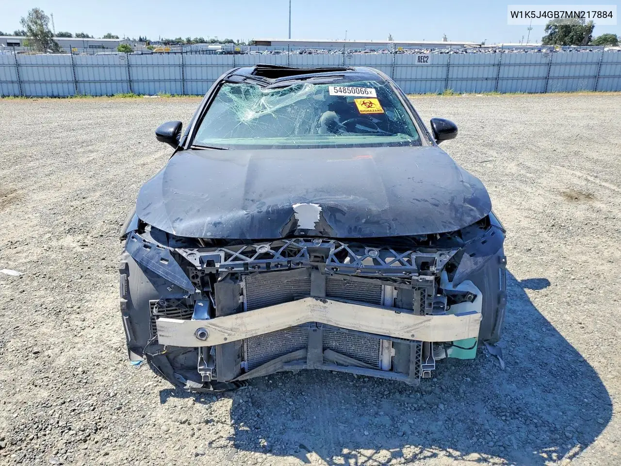 2021 Mercedes-Benz Cla 250 VIN: W1K5J4GB7MN217884 Lot: 54850066