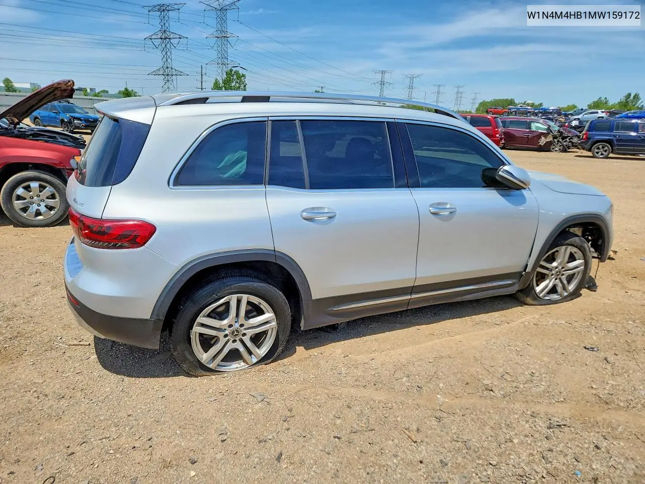 2021 Mercedes-Benz Glb 250 4Matic VIN: W1N4M4HB1MW159172 Lot: 55106686