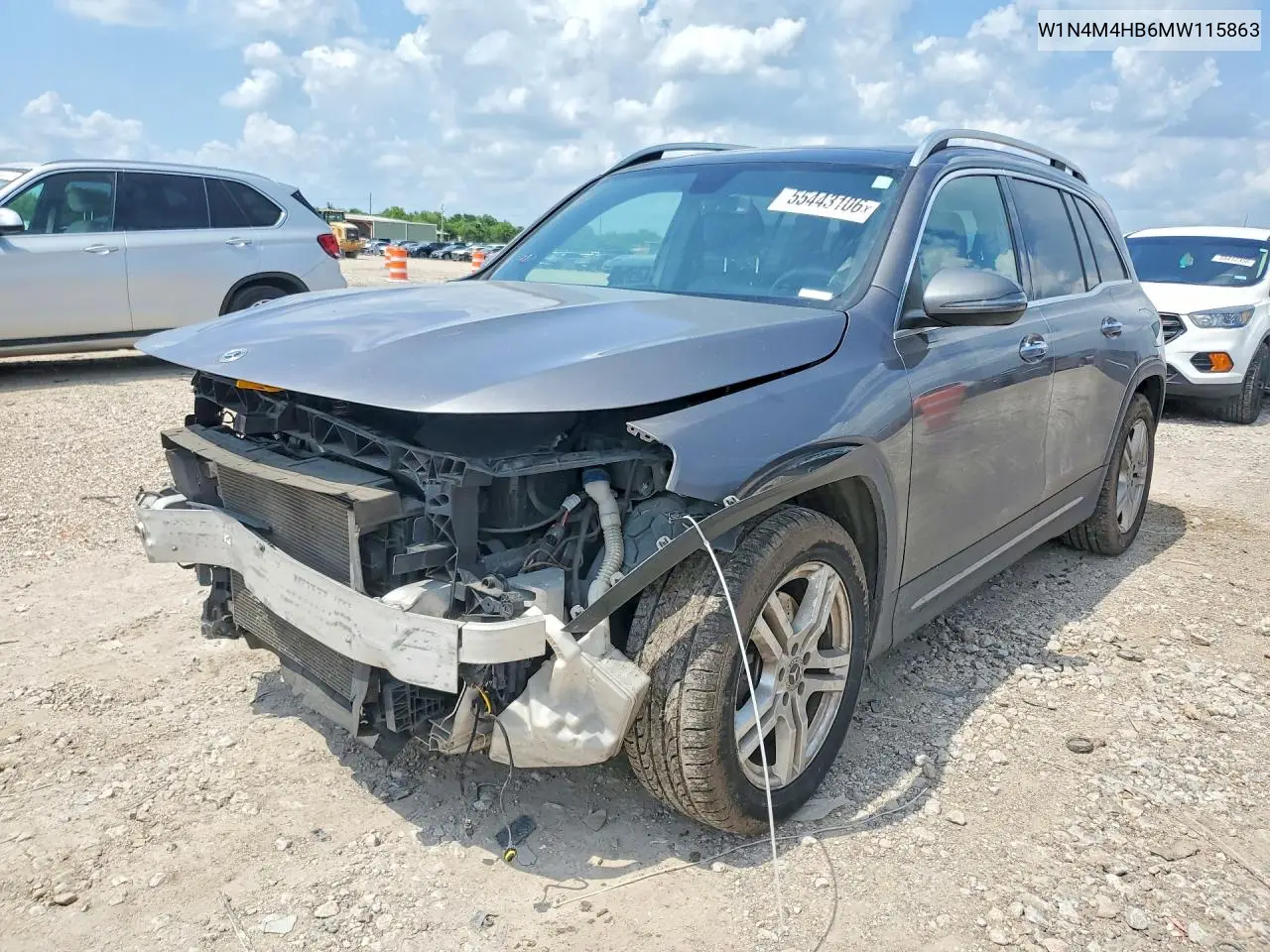 2021 Mercedes-Benz Glb 250 4Matic VIN: W1N4M4HB6MW115863 Lot: 55443106