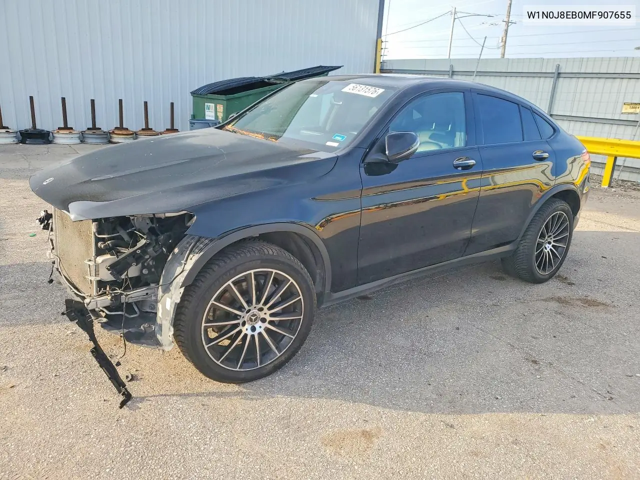 2021 Mercedes-Benz Glc Coupe 300 4Matic VIN: W1N0J8EB0MF907655 Lot: 56131576