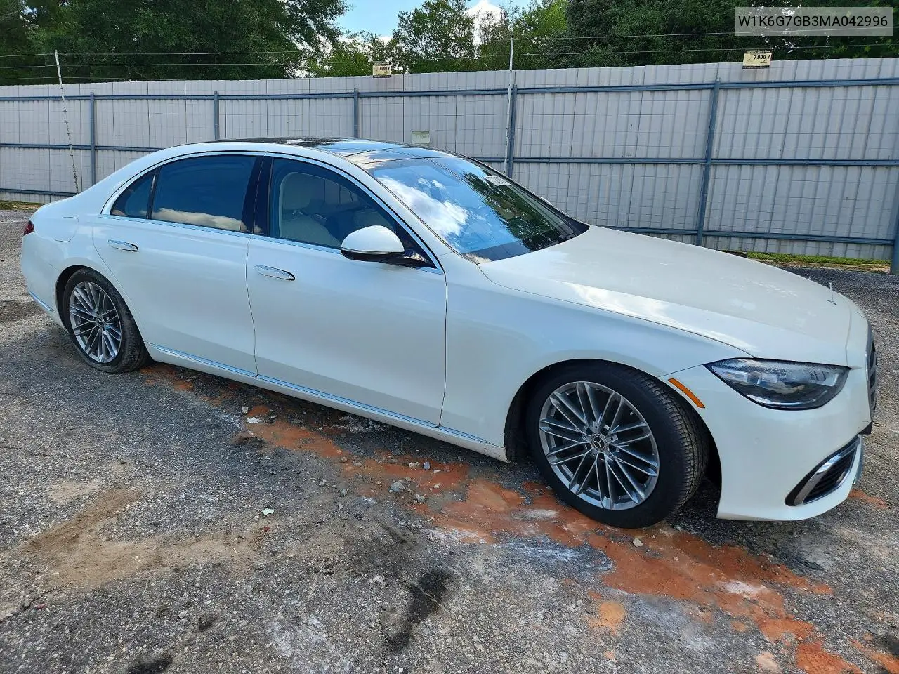 2021 Mercedes-Benz S 580 4Matic VIN: W1K6G7GB3MA042996 Lot: 57121096