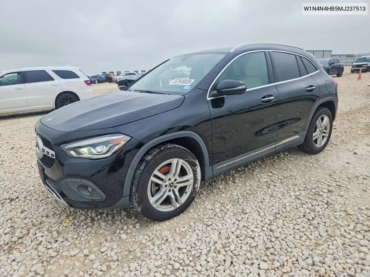 2021 Mercedes-Benz Gla 250 4Matic VIN: W1N4N4HB5MJ237513 Lot: 57949826
