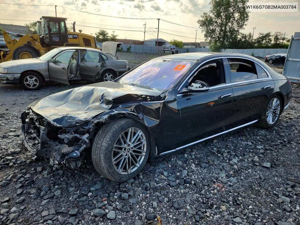 2021 Mercedes-Benz S 580 4Matic VIN: W1K6G7GB2MA003784 Lot: 58364926