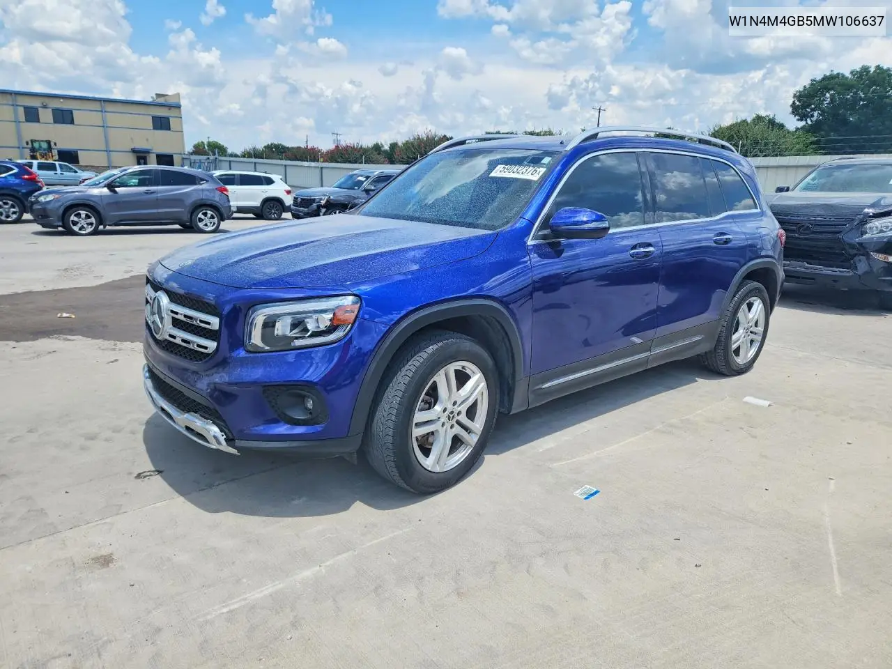 2021 Mercedes-Benz Glb 250 VIN: W1N4M4GB5MW106637 Lot: 59032376