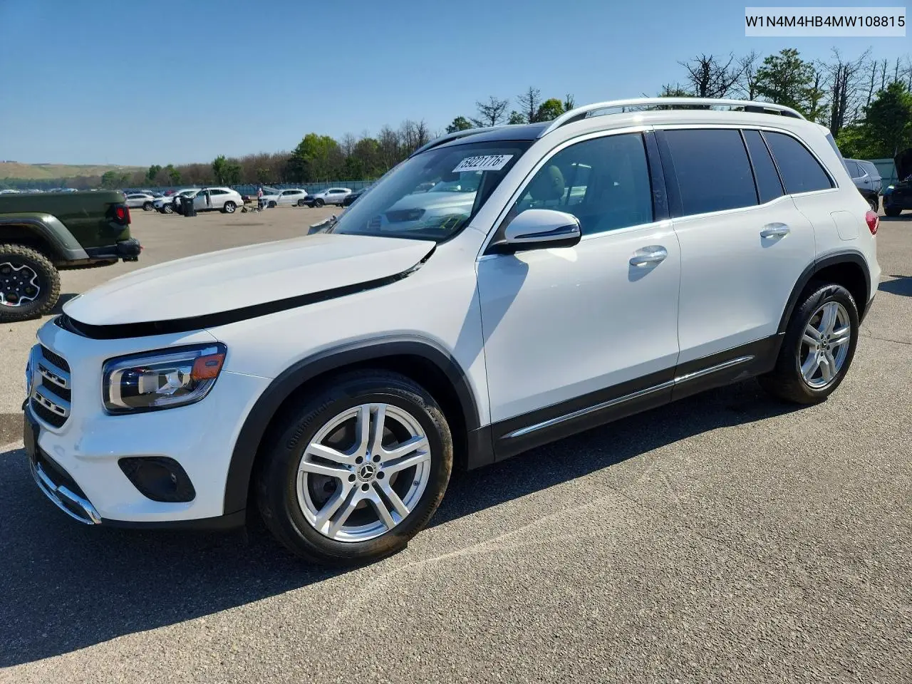 2021 Mercedes-Benz Glb 250 4Matic VIN: W1N4M4HB4MW108815 Lot: 59221776