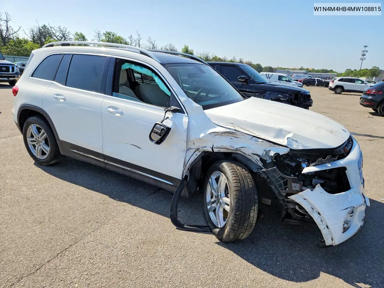 2021 Mercedes-Benz Glb 250 4Matic VIN: W1N4M4HB4MW108815 Lot: 59221776
