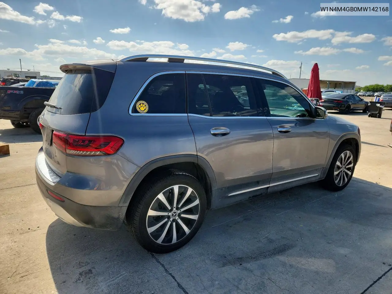 2021 Mercedes-Benz Glb 250 VIN: W1N4M4GB0MW142168 Lot: 59279606