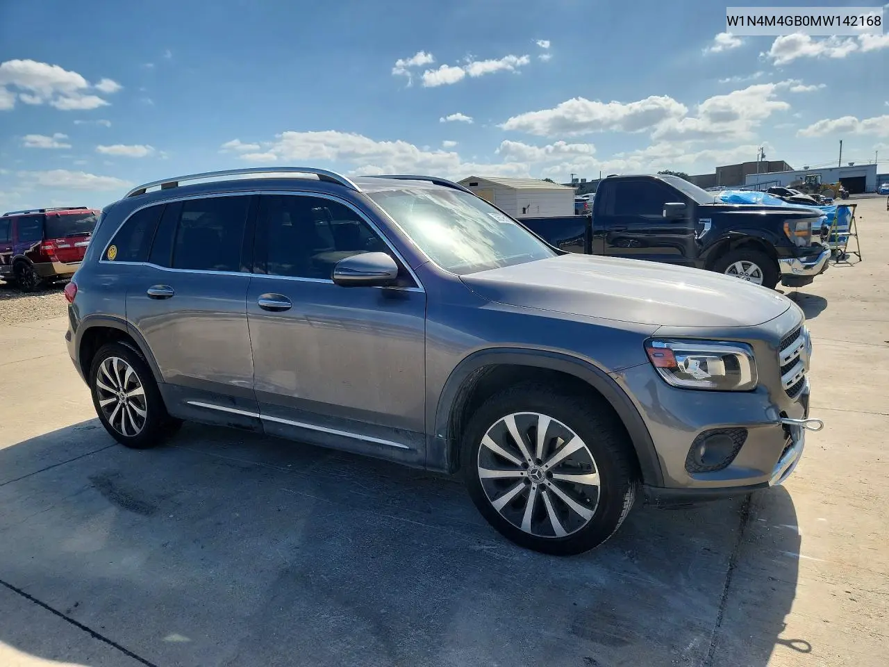 2021 Mercedes-Benz Glb 250 VIN: W1N4M4GB0MW142168 Lot: 59279606