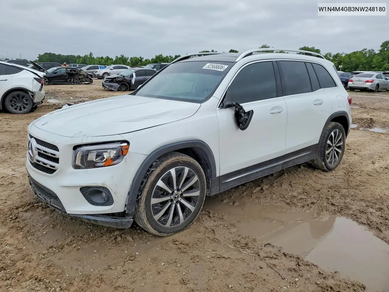 2022 Mercedes-Benz Glb 250 VIN: W1N4M4GB3NW248180 Lot: 52568606