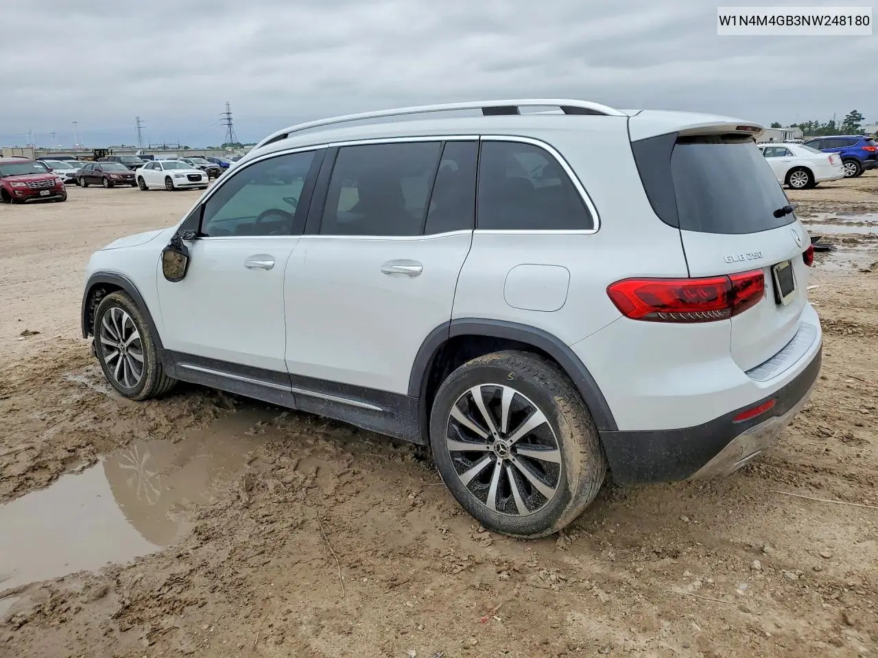 2022 Mercedes-Benz Glb 250 VIN: W1N4M4GB3NW248180 Lot: 52568606